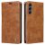 Samsung Galaxy A25 5G YIKATU Leather Flip Cover with Wallet – Brown (YK-006)