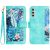Samsung Galaxy A55 5G Flip Cover Flower Pattern With Card Holder – Green