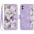 Samsung Galaxy A05 4G Flip Cover Flower Pattern With Card Holder – Light Purple