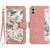 Samsung Galaxy A05 4G Flip Cover Flower Pattern With Card Holder – Pink