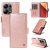 Xiaomi Redmi Note 13 4G YIKATU Leather Flip Cover with Wallet – Rose Gold (YK-007)