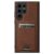 Samsung Galaxy S22 Ultra SUTENI H16 Kickstand Detachable Magnetic Card Holder Cover – Brown