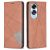 Oppo A60 4G Rhombus PU Flip Leather Cover with Card Slots – Brown