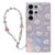 Samsung Galaxy S24 Ultra Pattern Print Heart and Bowknot Cover with Chain Strap