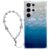 Samsung Galaxy S24 Ultra Seashell Pattern Shiny TPU Cover with Chain – Blue
