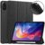 Xiaomi Redmi Pad 2 Stand Shock-Absorbent Leather Cover with Pen Slot – Black
