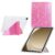 Samsung Galaxy Tab A9+ Y-Fold Stand Glitter Leather TPU Clear Cover – Pink