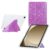Samsung Galaxy Tab A9+ Y-Fold Stand Glitter Leather TPU Clear Cover – Purple