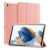 Samsung Galaxy Tab A11+ / A9+ DUX DUCIS Domo Series Tri-fold Stand Flip Cover Leather – Pink