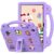 Samsung Galaxy Tab A9+ Hand Grip EVA with Kickstand Kids Cover – Purple