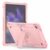Samsung Galaxy Tab A9+ Silicone + PC Tablet Cover with Kickstand – Rose Gold