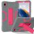Kickstand Silicone + PC Cover For Samsung Galaxy Tab A9 8.7″ – Gray & Rose