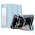 iPad Pro 11″ M4(2024) DUX DUCIS TOBY Series PU Leather Tri-fold Stand with Pen Holder – Baby Blue