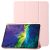 iPad Pro 11 M4 (2024) PU Leather Tri-Fold Stand Cover with Pencil Holder – Pink