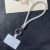 Diamond Chain Phone Lanyard Wrist Strap 22cm Bracelet with Tether Tab – White