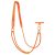 Adjustable Mobile Lanyard 90-120cm  2-in-1 Crossbody Strap with Tether Tab – Orange