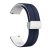 Magnetic Silicone Strap for Garmin vivomove Trend/Luxe with Silver Buckle 20MM – Blue + White