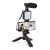 Vlogging Kit KIT-01LM Tripods Stand With Light + Microphone – Black