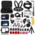 GoPro Hero 13 Waterproof Case Chest Strap Glass Screen Protector & Selfie Stick Accessories Kit