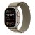 Apple Watch Ultra 2 49mm Titanium Case with Olive Alpine Loop – Medium MRFJ3