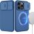 NILLKIN Camshield Silicone Cover Compatible With Magsafe for iP 14 Pro Max – Blue