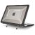 Carbon Fiber Hard PC Soft TPU MacBook Air 13″ M2 2022 Kickstand Cover – Black