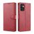 Azns Leather SAM A72 5G Cover – Red