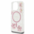 Guess Magsafe Hard Case With Resin Flowers Design For iPhone 16 Pro Max – Pink (GUHMP16XRBFGFGMP)