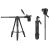 JMARY KP-2274 Multi-function Outdoor Photography Tripod 5-section With Adjustable Monopod – Black