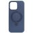 iPhone 15 Pro Max Silicone Magsafe Round Kickstand Cover – Blue