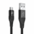 Porodo Aluminum Braided Type-C Cable 2.2M 3A – Black