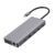 Powerology 13in1 USB-C Hub 4K HDMI Type-C 100W PD Ethernet USB SD MicroSD 3.5AUX -Gray (P131HBCGY)