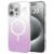 iPhone 16 Pro Max Levelo ButterFly Magsafe Cover – Transparent/Purple (LVLBFMC16PMTRPU)