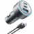 Anker 535 67W Car Charger (2 USB-C 45W+20W) USB-A 22.5W – Gray A2731H