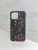 Kutis iP 13 Pro Max Red Floral Printed Cover – Black