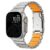 Apple Watch Size 49/46/45/44mm Stainless Steel Metal Folding Buckle – Silver/Orange