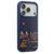iPhone 17 Pro Levelo Vallo PU leather Dubai Embroidery Cover – Cobalt Blue