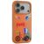 iPhone 17 Pro Levelo Vallo PU leather Paris Embroidery Cover – Sunrise Orange