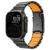 Apple Watch Size 49/46/45/44mm Stainless Steel Metal Folding Buckle – Black/Orange